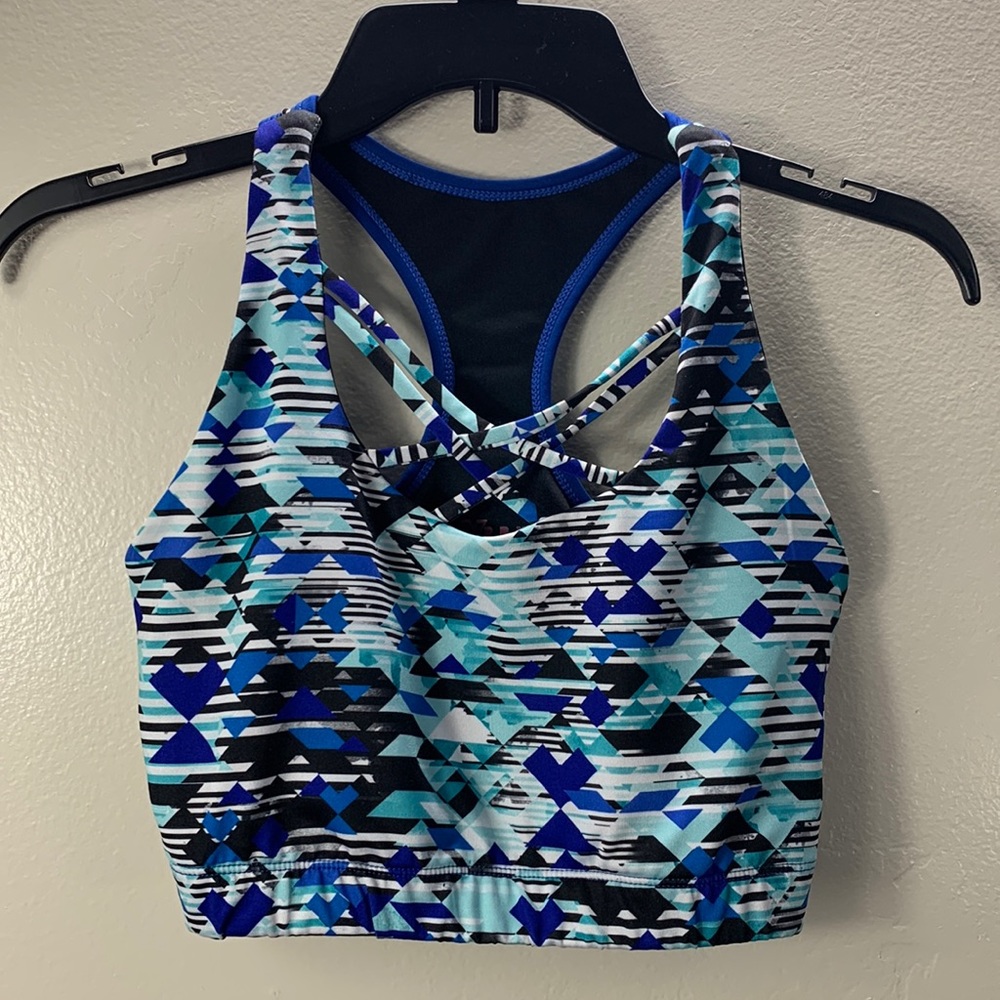 PBX Pro multicolored athletic sports bra, women’s size S